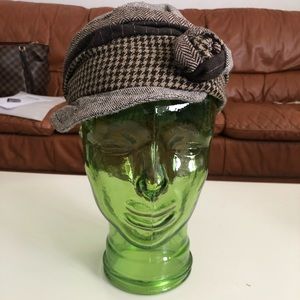 3/$20 Brown multi-pattern novelty hat